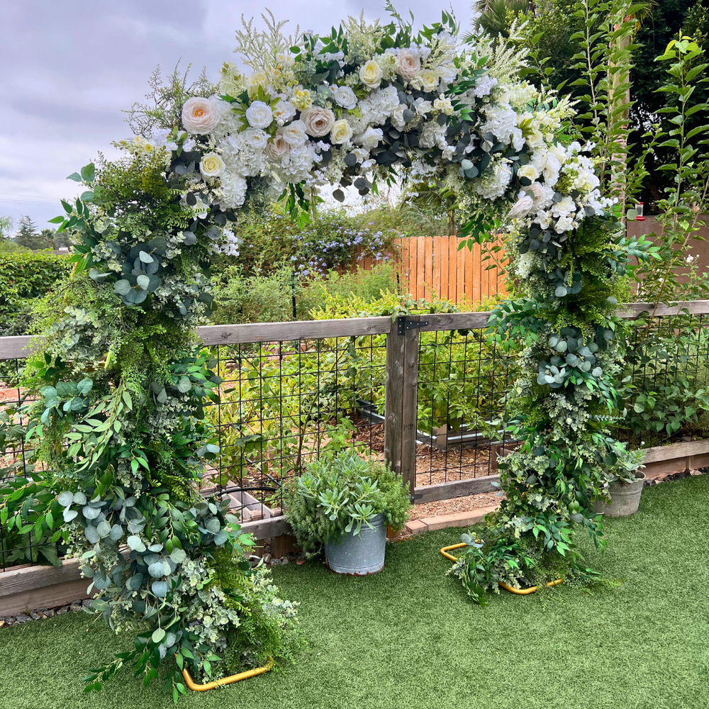 
                      
                        Hailey's Tropical Wedding Arch - Permanence Decor Rentals
                      
                    