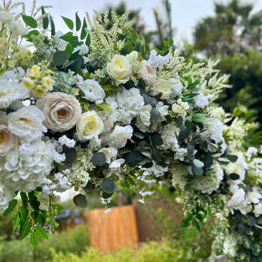 
                      
                        Hailey's Tropical Wedding Arch - Permanence Decor Rentals
                      
                    