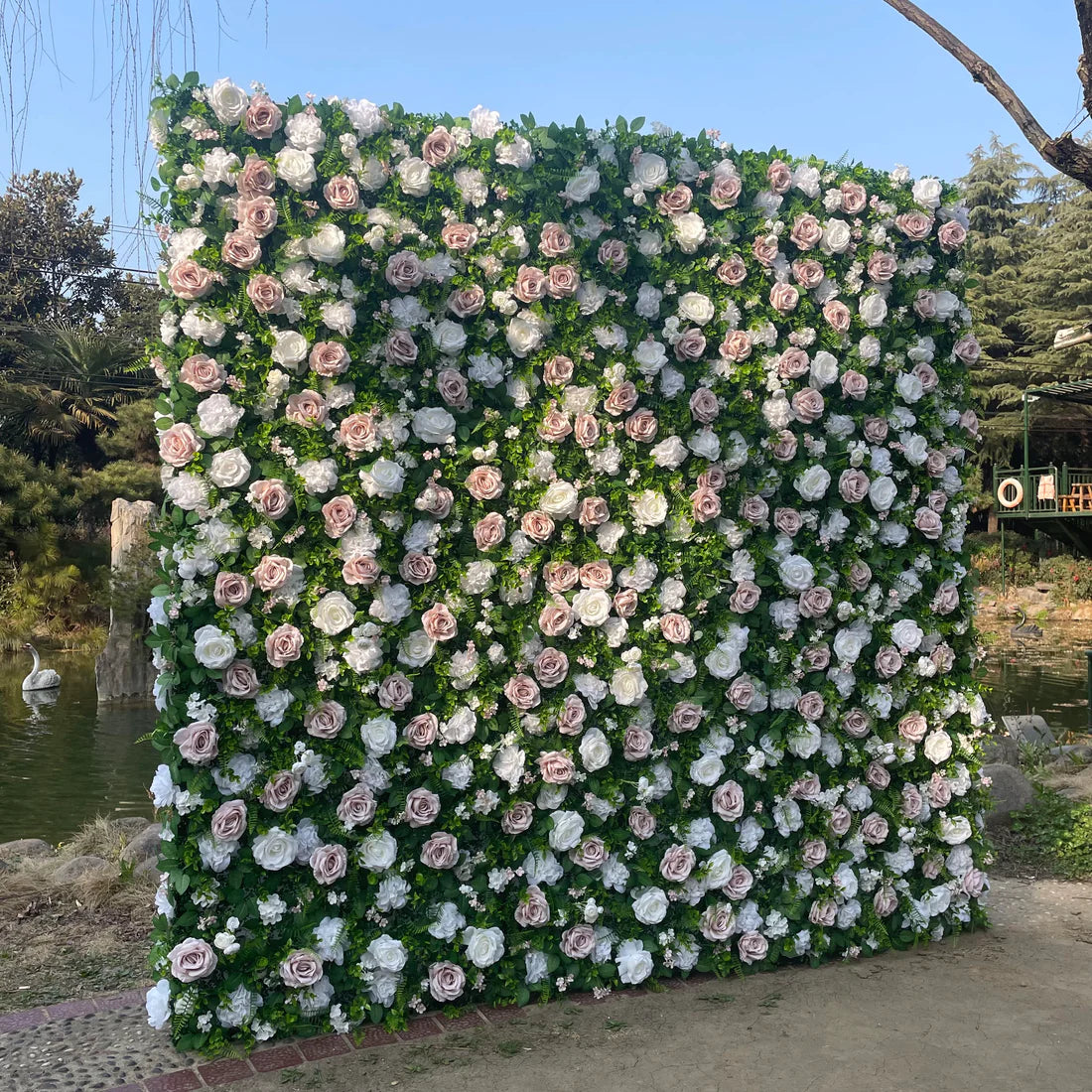 Blushing | Flower Wall - Permanence Decor Rentals