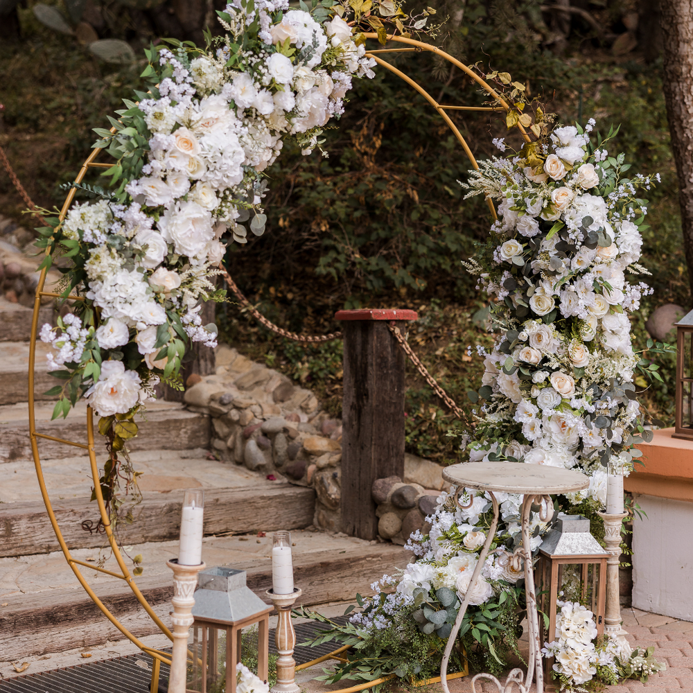 Custom Arch Order - Gold Double Round - Half Coverage - Permanence Decor Rentals