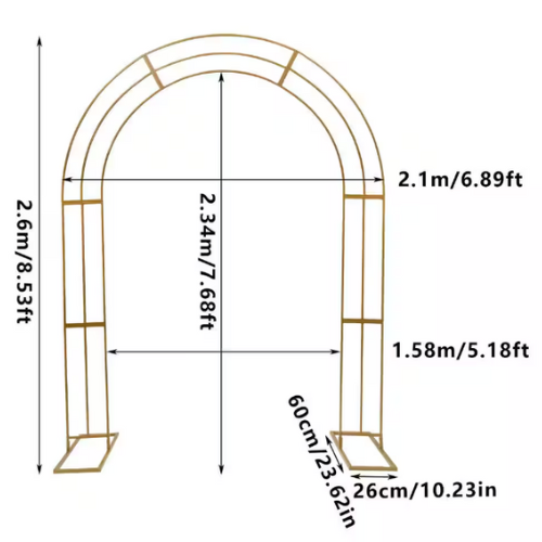 Classic Round Metal Arbor - Permanence Decor Rentals