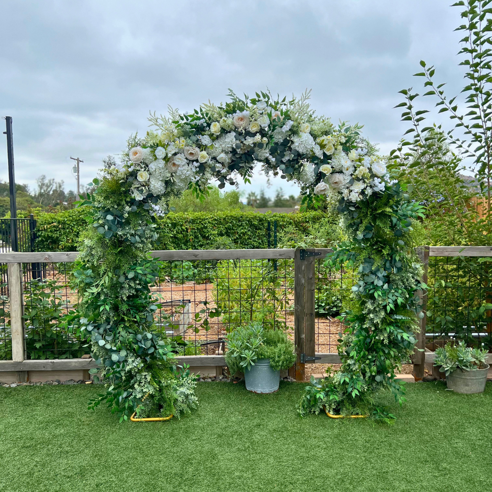 
                      
                        Hailey's Tropical Wedding Arch - Permanence Decor Rentals
                      
                    