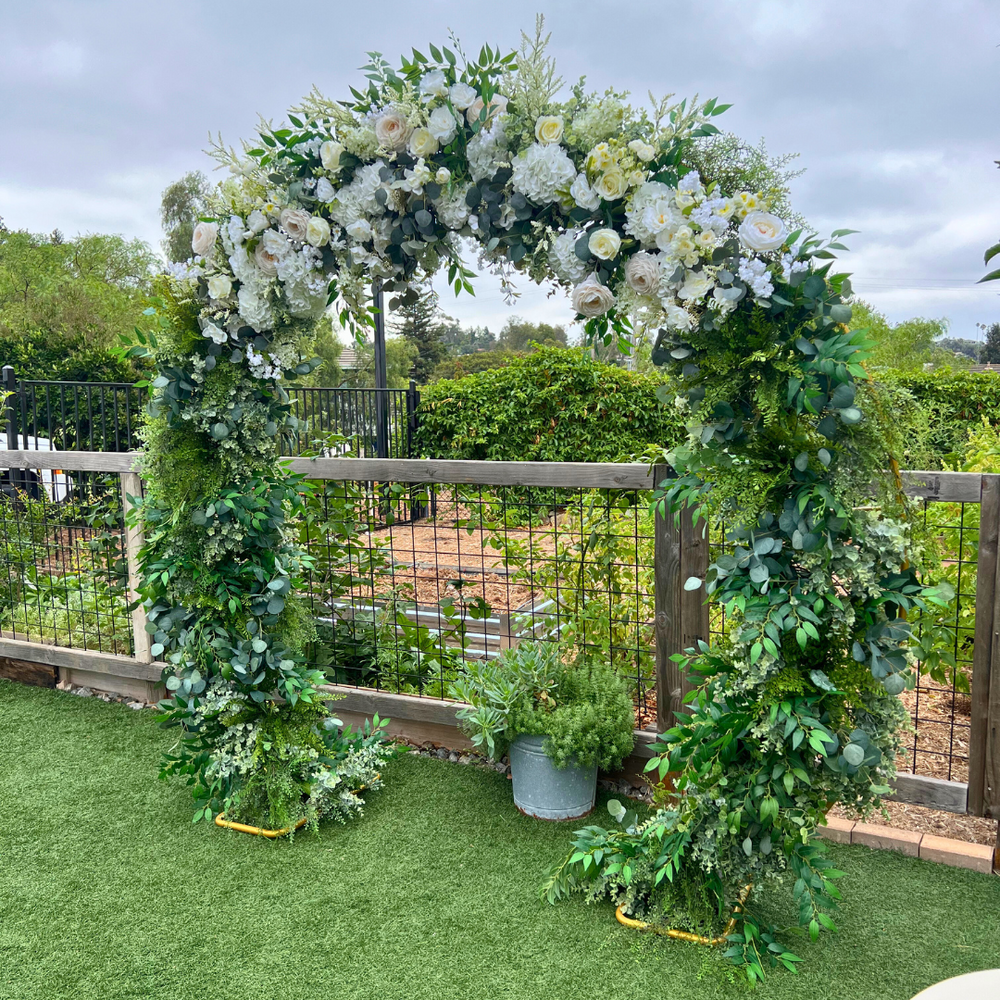 
                      
                        Hailey's Tropical Wedding Arch - Permanence Decor Rentals
                      
                    