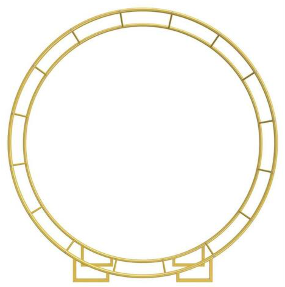 Custom Arch Order - Gold Double Round (Copy) - Permanence Decor Rentals