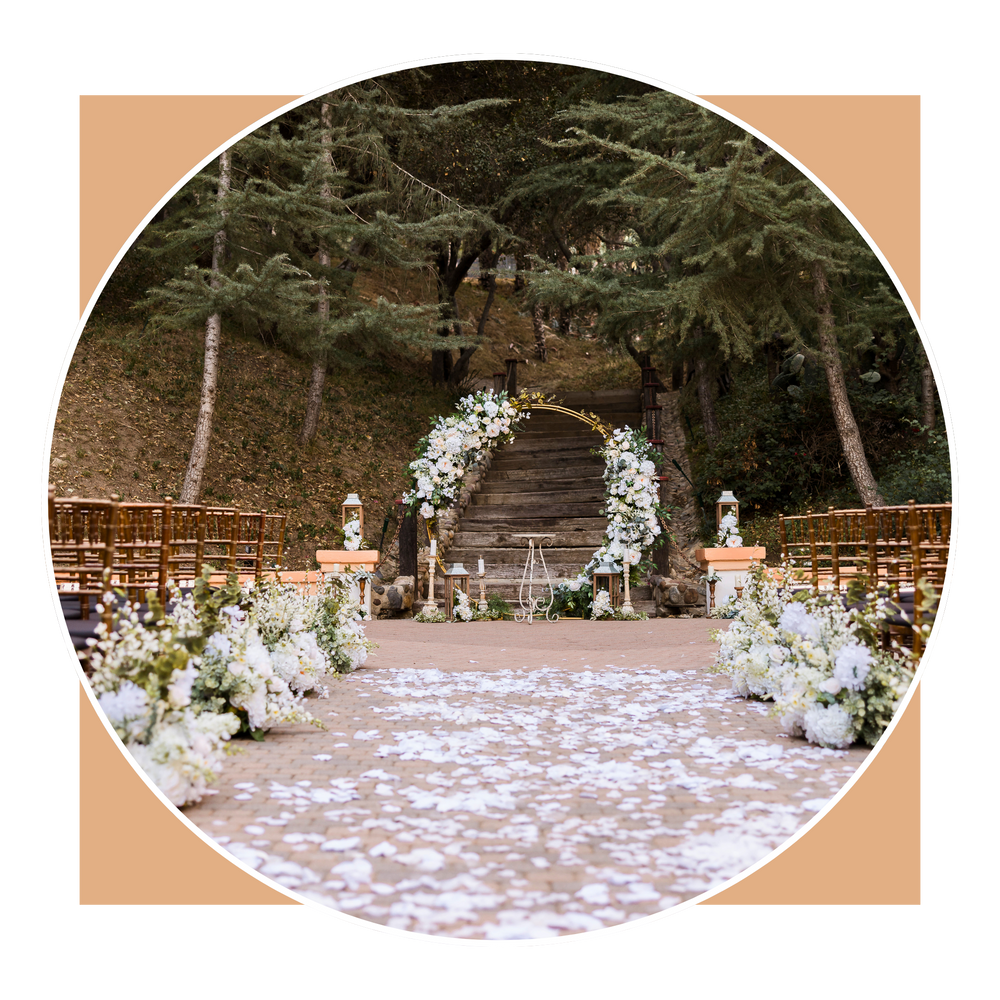 Classic White & Greenery Package - Permanence Decor Rentals