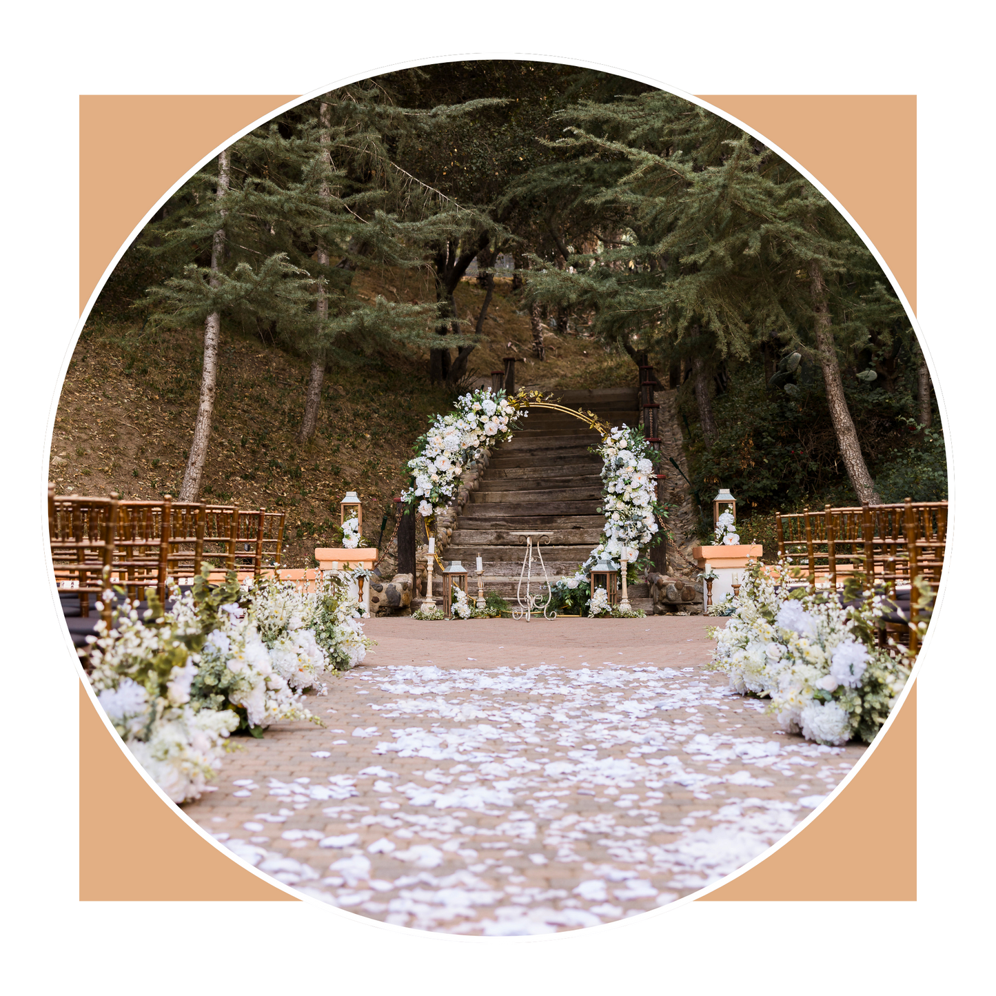 Classic White & Greenery Package - Permanence Decor Rentals