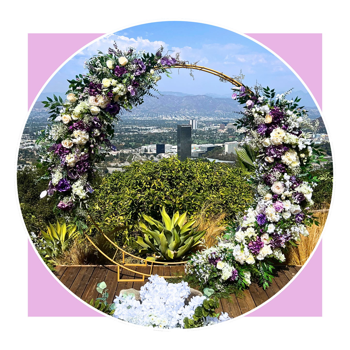 Sandra's Circular Wedding Arch - Permanence Decor Rentals