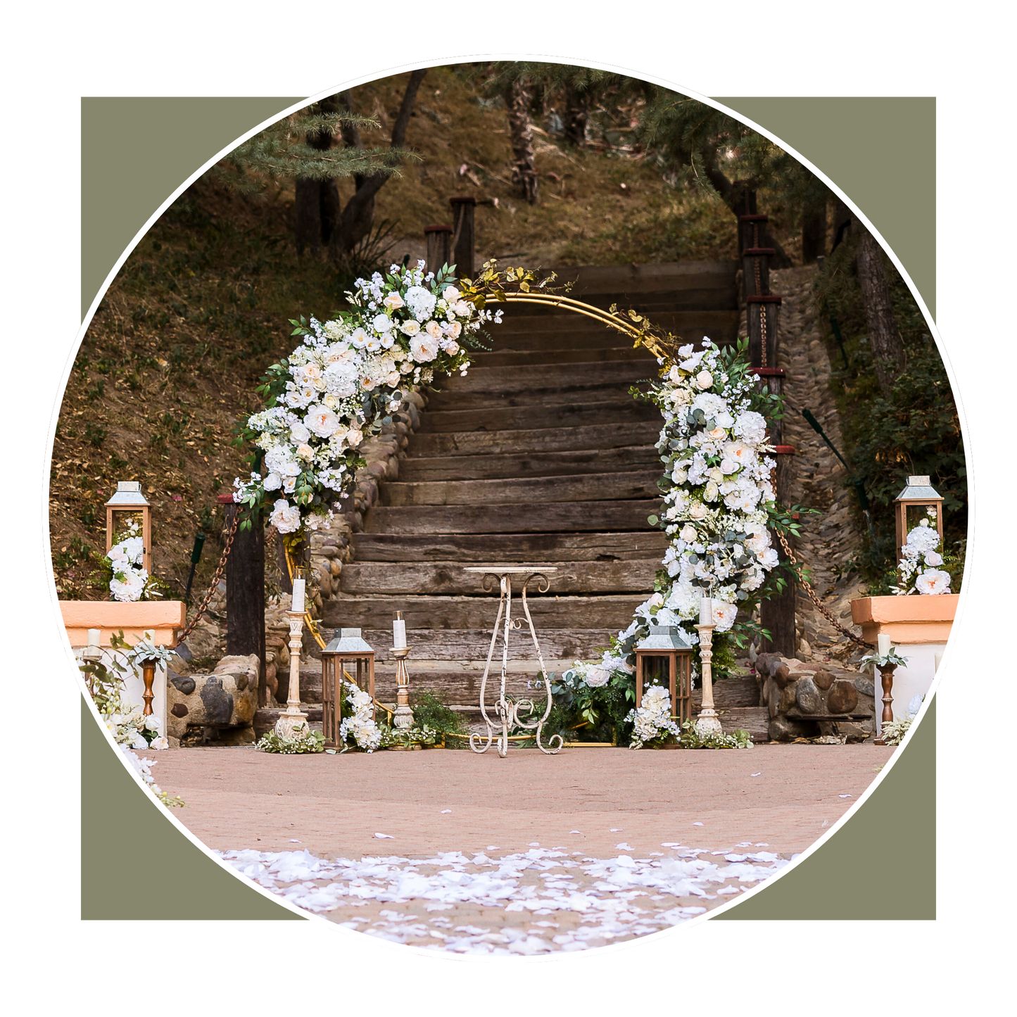 Ashley's Circular Wedding Arch - Permanence Decor Rentals