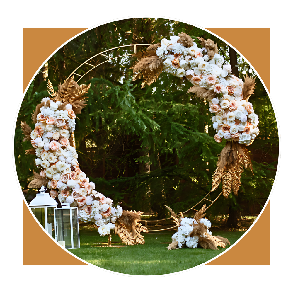 Juniper's Circular Wedding Arch - Permanence Decor Rentals