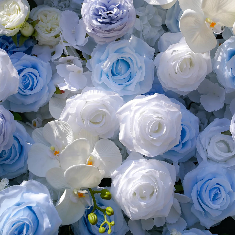 Something Blue | Flower Wall - Permanence Decor Rentals