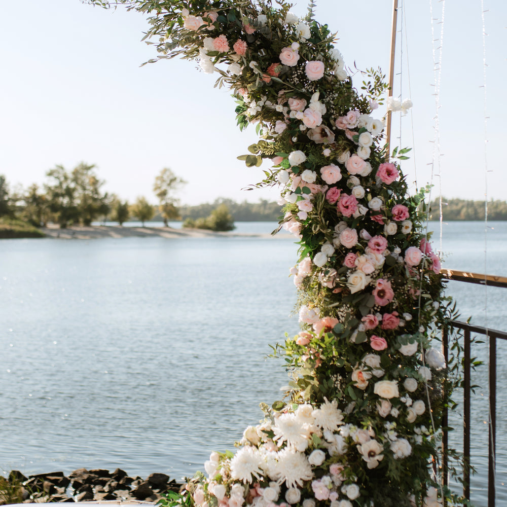 
                      
                        Daphne's Columns Wedding Arch - Permanence Decor Rentals
                      
                    